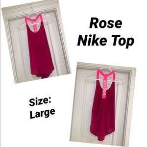 Rose colored Nike tank top